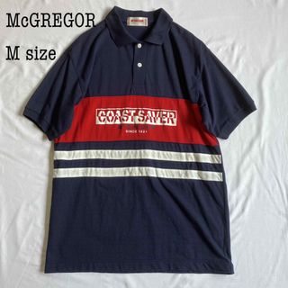 マックレガー(McGREGOR)のMcGREGOR マックレガー ポロシャツ プリント ロゴ ネイビー M(ポロシャツ)