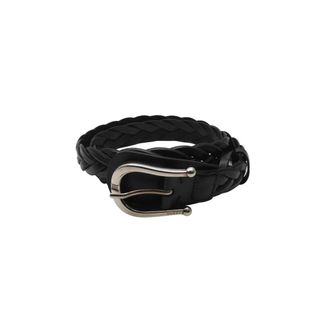 グッチ(Gucci)のGUCCI グッチ ベルト レザー ブラック シルバー金具 黒 革 268242 中古 49554(ベルト)