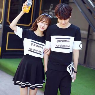 売り尽くしセール4点セットご夫婦 カップルお揃いで♪お揃いペア♪ペアルック♪(Tシャツ(半袖/袖なし))