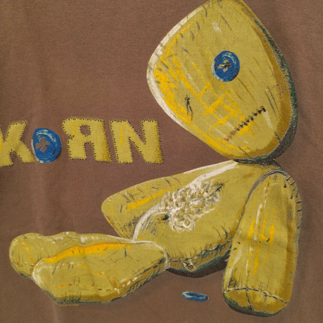 VINTAGE ヴィンテージ 90s 1999 Korn Issues Giant Body コーン イシューズ ジャイアント ボディ ヴィンテージ 半袖Tシャツ カットソー ブラウン