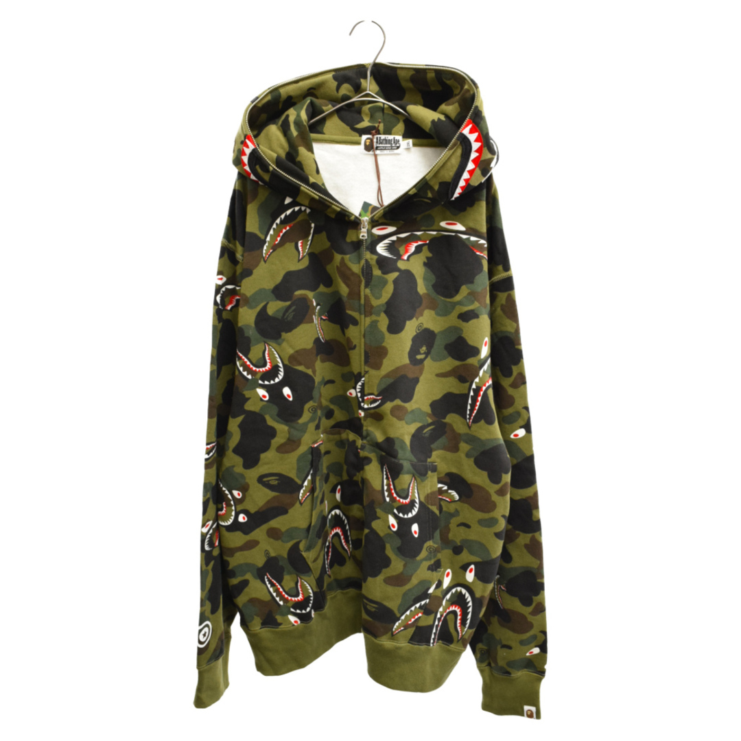 A BATHING APE シャークパーカー　フルジップ　1stカモ　 M４-新品に近い状態