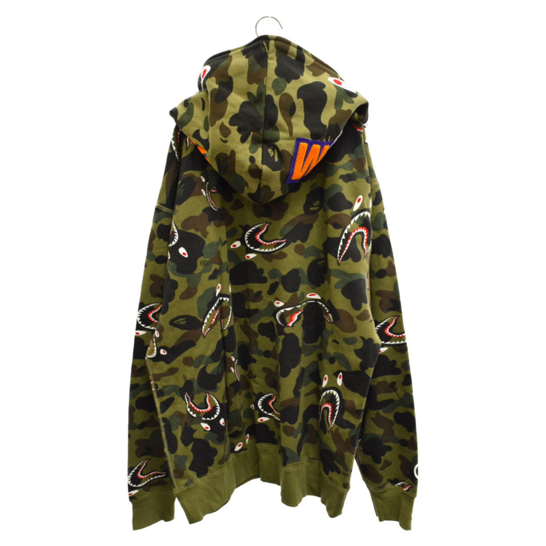 A BATHING APE アベイシングエイプ 1st camo SHARK RELAXED FIT FULL ZIP HOODIE ファーストカモ  シャークパーカー スウェット 迷彩 カーキ 001ZPH301009X