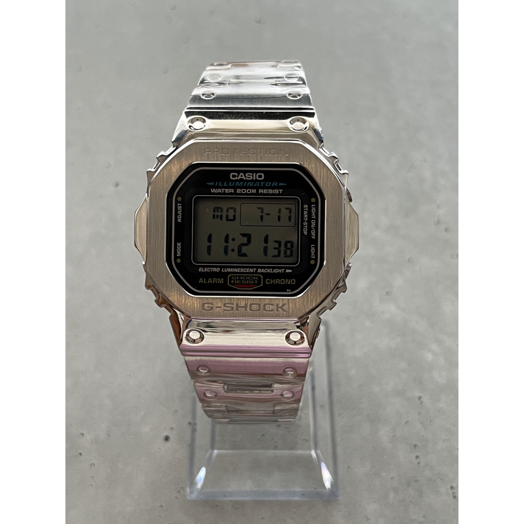 G-SHOCK DW5600 シルバー フルメタルカスタム