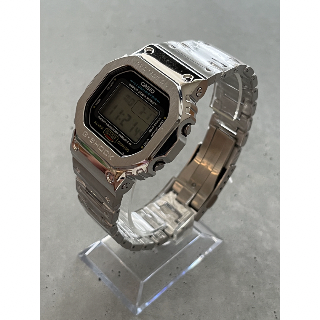 G-SHOCK DW5600 シルバー フルメタルカスタム