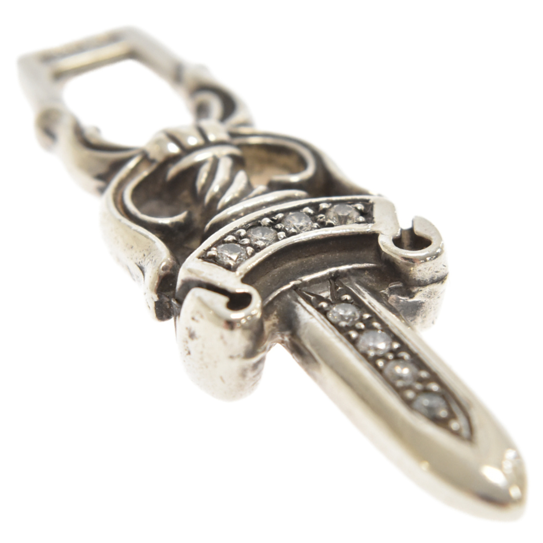 CHROME HEARTS クロムハーツ #10DAGGER P/D/#10ダガーペンダント アフターPAVEダイヤ/シルバーネックレストップ 6