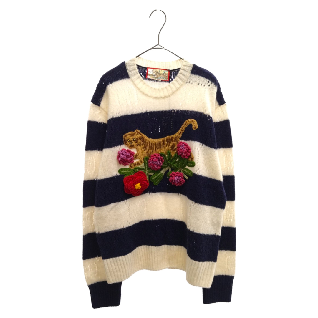 Gucci - GUCCI グッチ TIGER EMBROIDERY KNIT 683896 タイガー エン