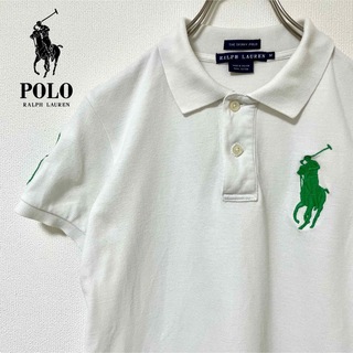 ラルフローレン(Ralph Lauren)の古着らしい風合いが素晴らしい！ラルフローレンのシンプルデザインポロシャツ(M)(ポロシャツ)