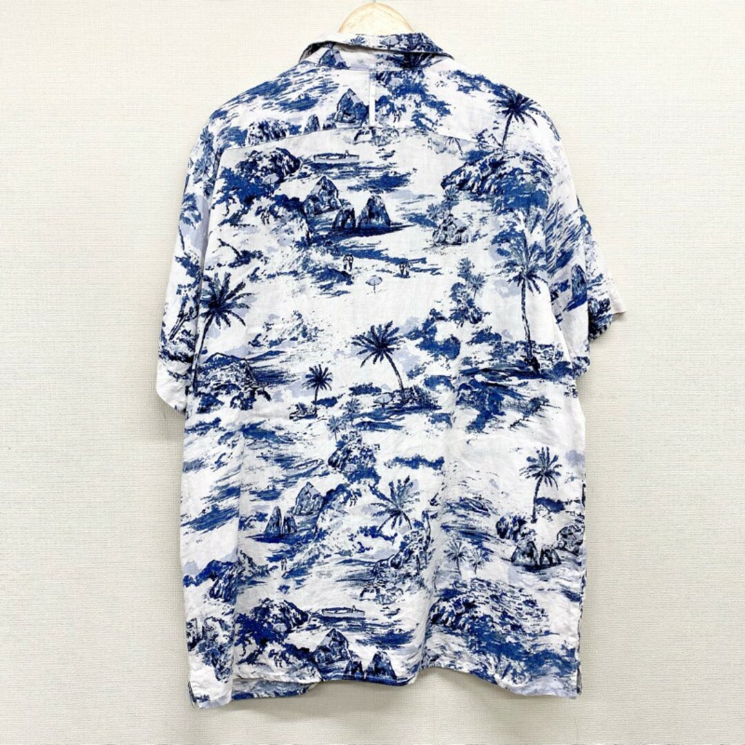 Banana Republic - US古着 バナナリパブリック BANANA REPUBLIC リネン ... USED USA ビッグサイズ 半袖 開襟シャツ ループ留め vintage