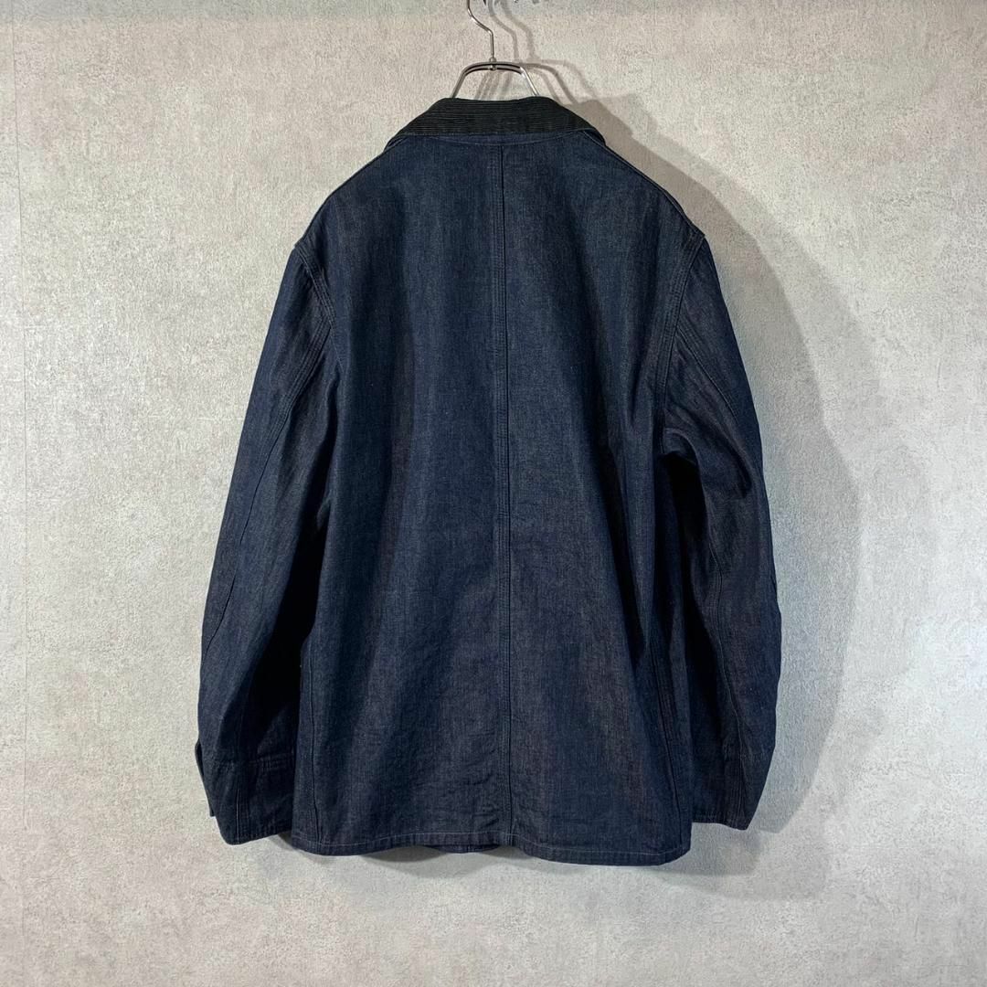 美品 BLUEBLUE ブルーブルー カバーオール(L)濃紺 デニムジャケット