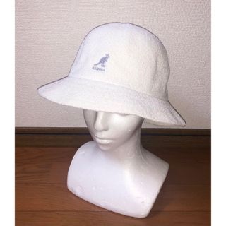 カンゴール(KANGOL)のL 良品 KANGOL メトロハット バケットハット カンゴール ホワイト 白(ハット)