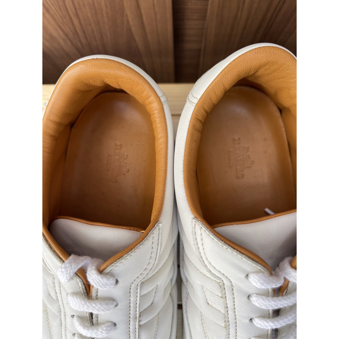 Hermes - 美品 エルメス スニーカー シューズ クイック 本革 Hロゴ 白