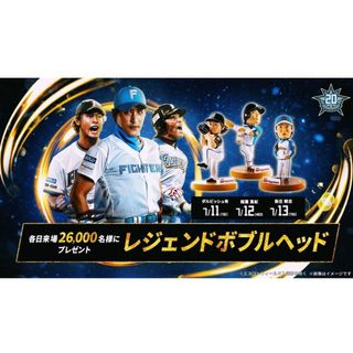 ホッカイドウニホンハムファイターズ(北海道日本ハムファイターズ)の【値下げしました】北海道日本ハムファイターズ レジェンドボブルヘッド(応援グッズ)