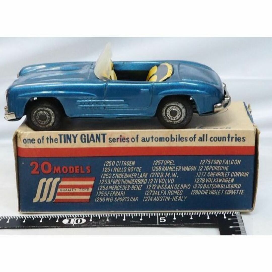 TANY GIANTメルセデスベンツ300SL青Bブリキtin箱付toy car TANY GIANTメルセデスベンツ300SL青Bブリキtin箱付toy car