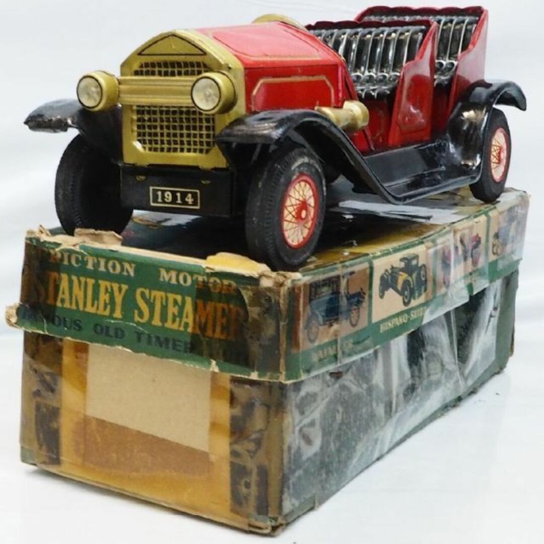 ブリキ【スタンレー スチーマー オールドタイマー赤】tin toy ブリキ【スタンレー スチーマー オールドタイマー赤】tin toy