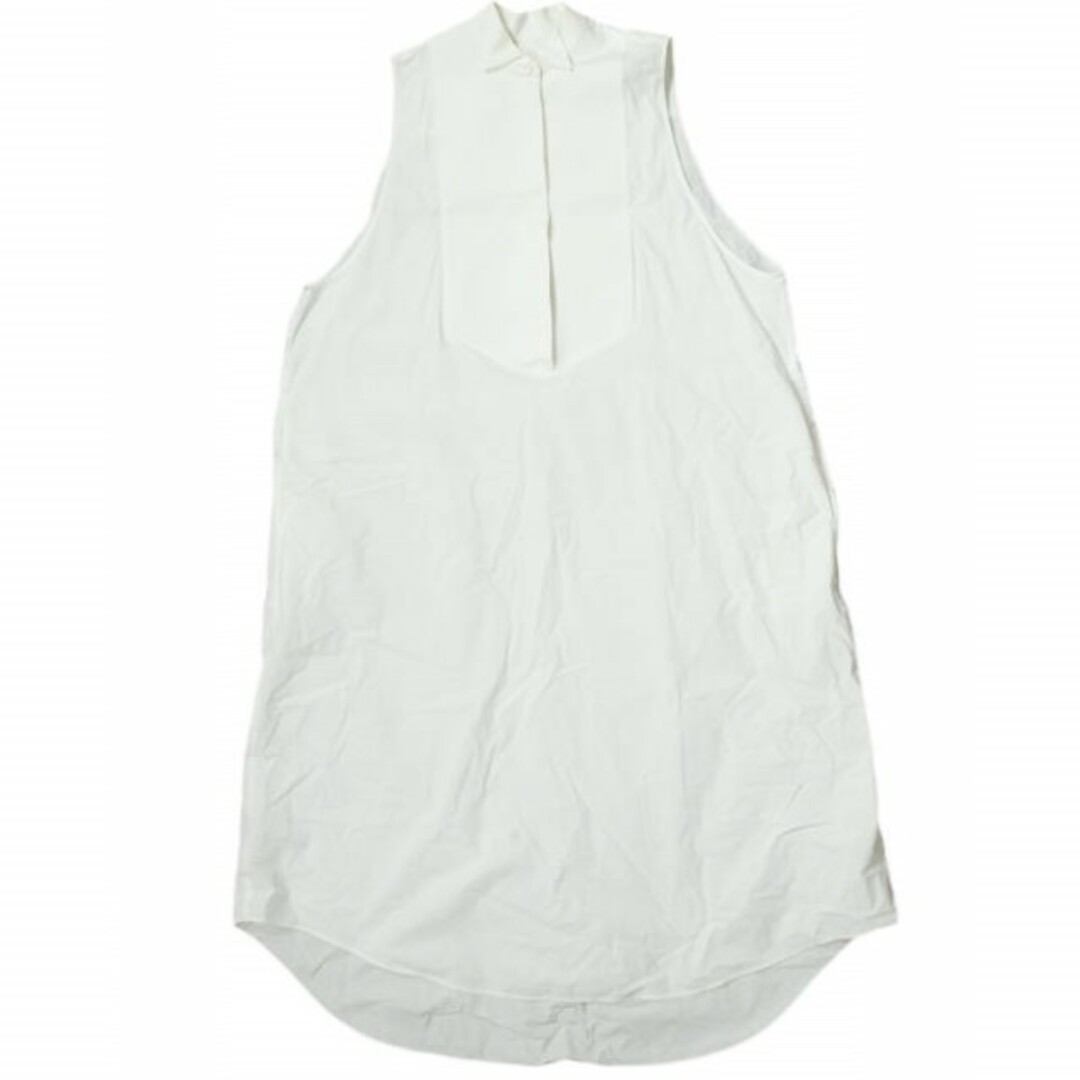 MM6 エムエムシックス 18SS イタリア製 PANELLED DRESS ノースリーブロングシャツワンピース S32CT0955 S47294 36 WHITE Maison Margiela メゾンマルジェラ ドレス トップス【MM6】約335cm身幅