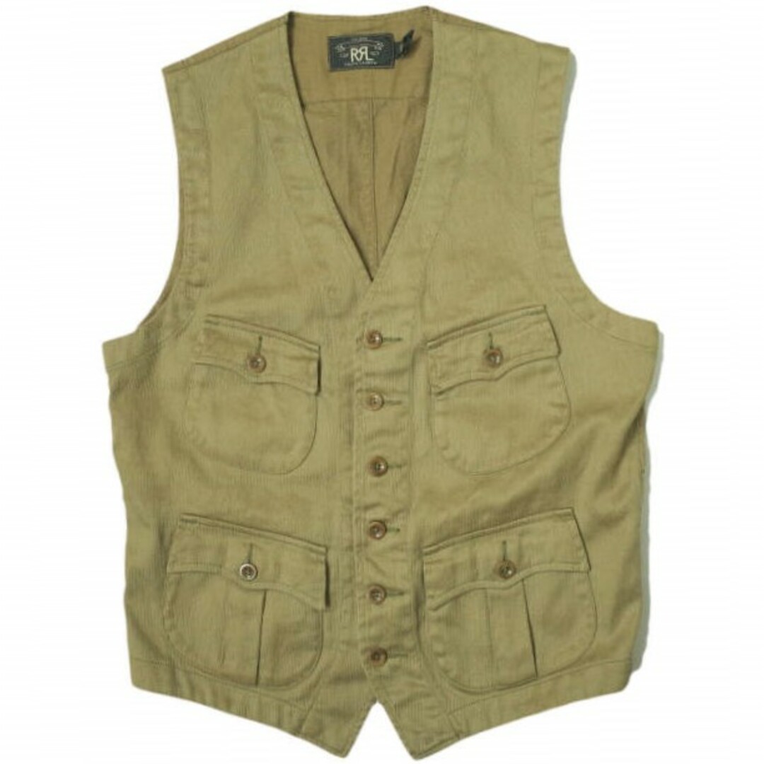 RRL ダブルアールエル COTTON PIQUE BUSH VEST コットンピケブッシュベスト 782533326001 S KHAKI ジレ Double RL イギリス軍 ミリタリー トップス【RRL】