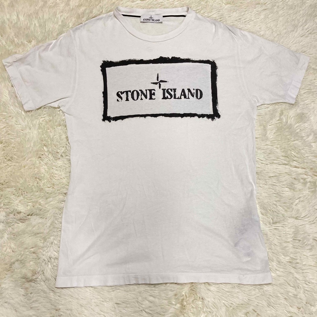 ストーンアイランド　ロゴ　両面プリント　Tシャツ