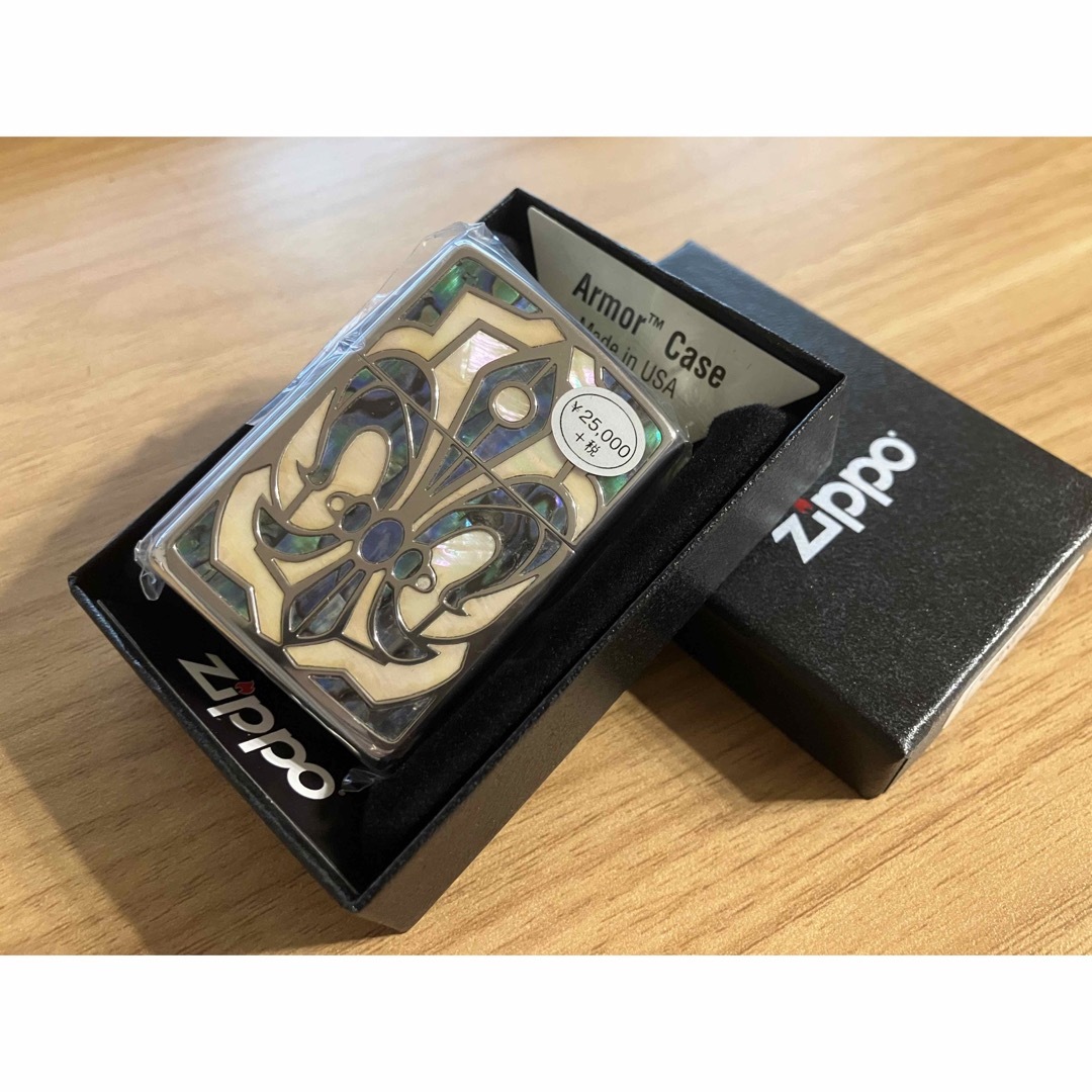 ZIPPO アーマー ジッポー ライター シェルリリー 象嵌 喫煙具 正規品タバコグッズ