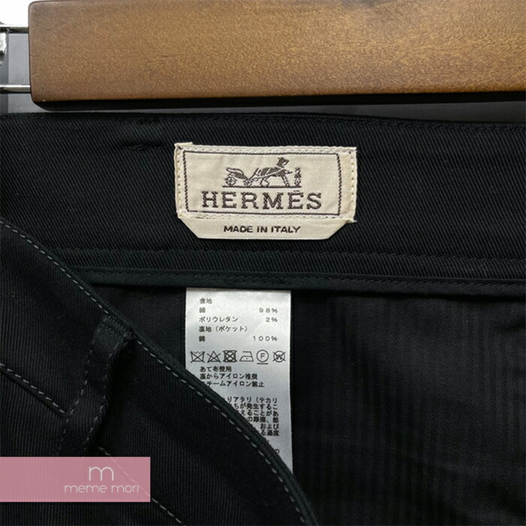 Hermes(エルメス)のHERMES Cotton Pants 165040H502 エルメス コットンパンツ チノパンツ ストレッチ ブラック サイズ46【230714】【中古-C】【me04】 メンズのスーツ(スラックス/スーツパンツ)の商品写真