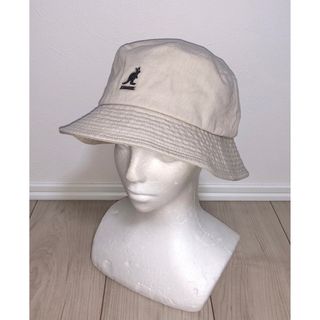 カンゴール(KANGOL)のL 美品 KANGOL バケットハット ベルハット カンゴール ベージュ カーキ(ハット)