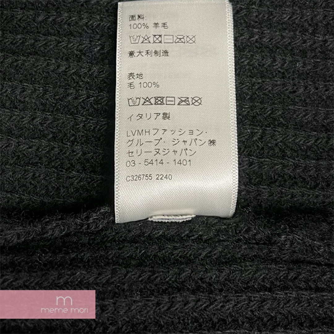 CELINE Chain Hooded Sweater in Wool 2AG74430U セリーヌ ウールチェーンフーデッドセーター プルオーバーニットパーカー ロゴ チェーン刺繍 ブラック サイズS【230716】【-A】【me04】