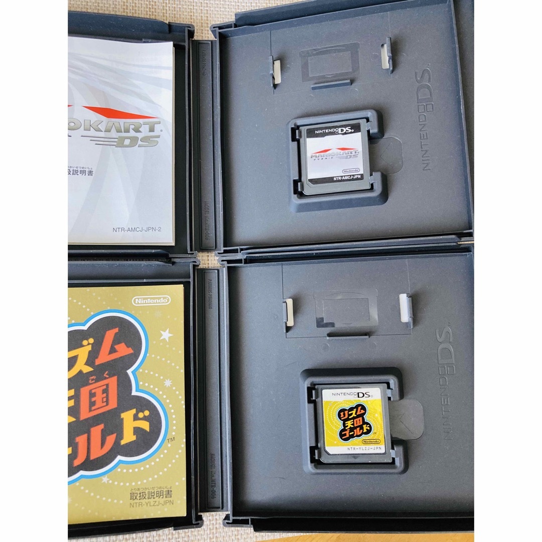 ニンテンドーDS(ニンテンドーDS)のリズム天国ゴールド DS、マリオカートDS 2本セット エンタメ/ホビーのゲームソフト/ゲーム機本体(家庭用ゲームソフト)の商品写真