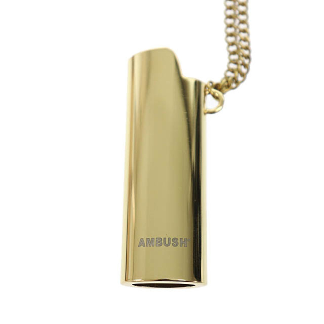 AMBUSH(アンブッシュ)のアンブッシュ ロゴ ライター ケース ネックレス ペンダント ゴールド ▲■ メンズのアクセサリー(ネックレス)の商品写真