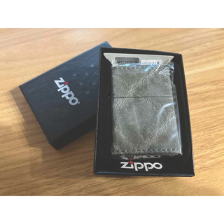 ジッポー(ZIPPO)の希少!! ZIPPO ジッポー ライター 革巻き 象革 レザー 正規品(タバコグッズ)