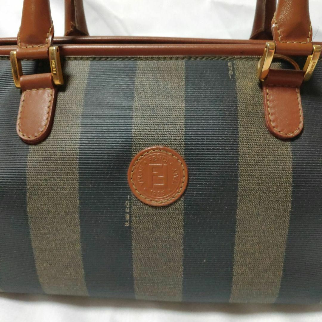 FENDI - 美品 フェンディFENDI ミニボストンバック ペカン柄 PVC