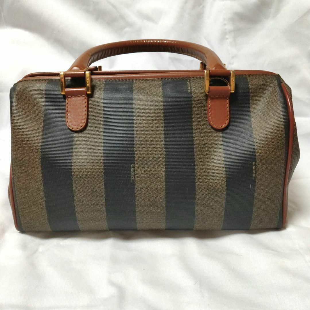 FENDI - 美品 フェンディFENDI ミニボストンバック ペカン柄 PVC