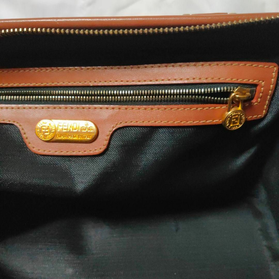 FENDI - 美品 フェンディFENDI ミニボストンバック ペカン柄 PVC