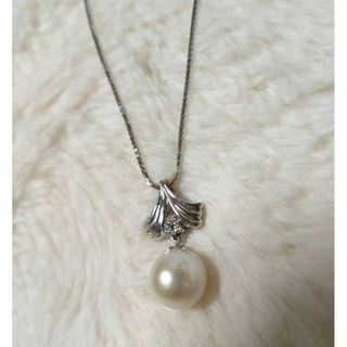 白蝶真珠 プラチナパールネックレス 造幣局 Pt850、900 D0.03ctの通販 ...