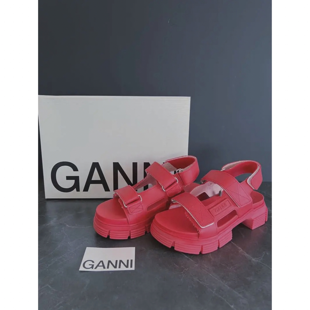 【新品】GANNI／ガニー　ラバーサンダル　赤　24㎝ 4