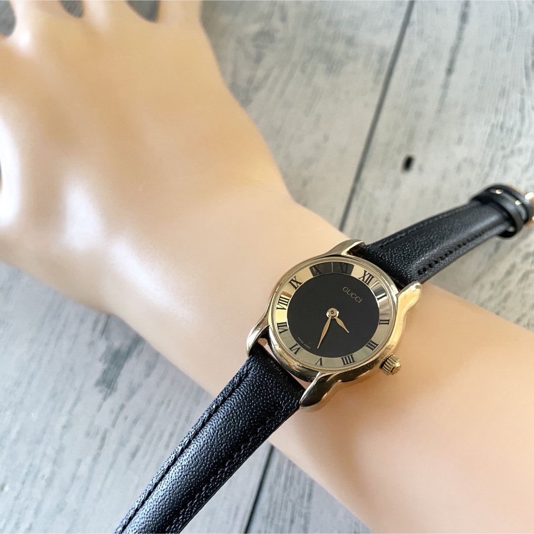 Gucci - 【美品】GUCCI グッチ 5100L 腕時計 ラウンド ブラックの通販