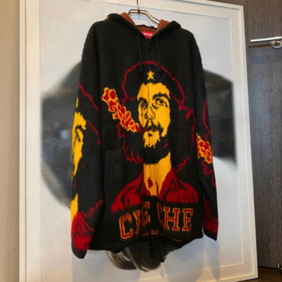 supreme ジップパーカー　フード　セーター　ゲバラ　希少L  黒　赤　黄色 メンズのトップス(パーカー)の商品写真