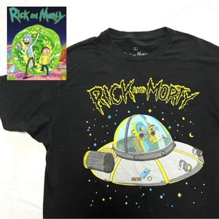 古着 RICK AND MORTY リックアンドモーティ Tシャツ 黒 ブラック(Tシャツ/カットソー(半袖/袖なし))