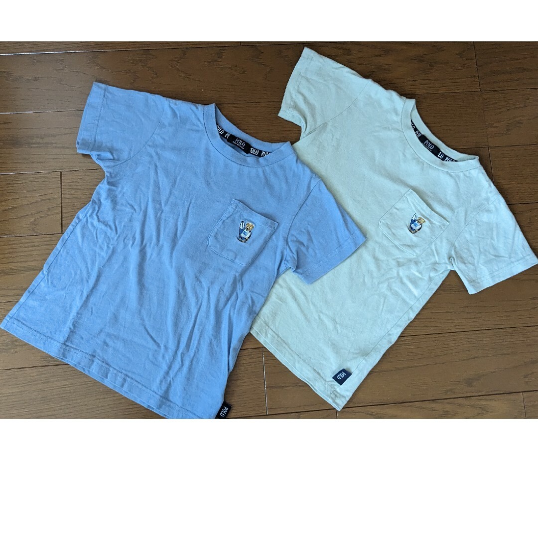 しまむら(シマムラ)のしまむら　ポロ　POLO くま　テディベア　130サイズ　2枚セット キッズ/ベビー/マタニティのキッズ服男の子用(90cm~)(Tシャツ/カットソー)の商品写真