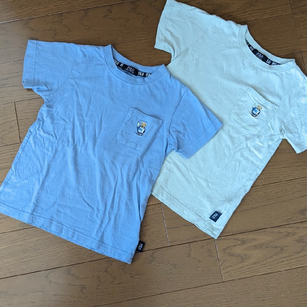 しまむら(シマムラ)のしまむら　ポロ　POLO くま　テディベア　130サイズ　2枚セット キッズ/ベビー/マタニティのキッズ服男の子用(90cm~)(Tシャツ/カットソー)の商品写真