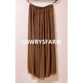 ローリーズファーム(LOWRYS FARM)のローリーズファーム ブラウン シフォンスカート ロングスカート(ロングスカート)