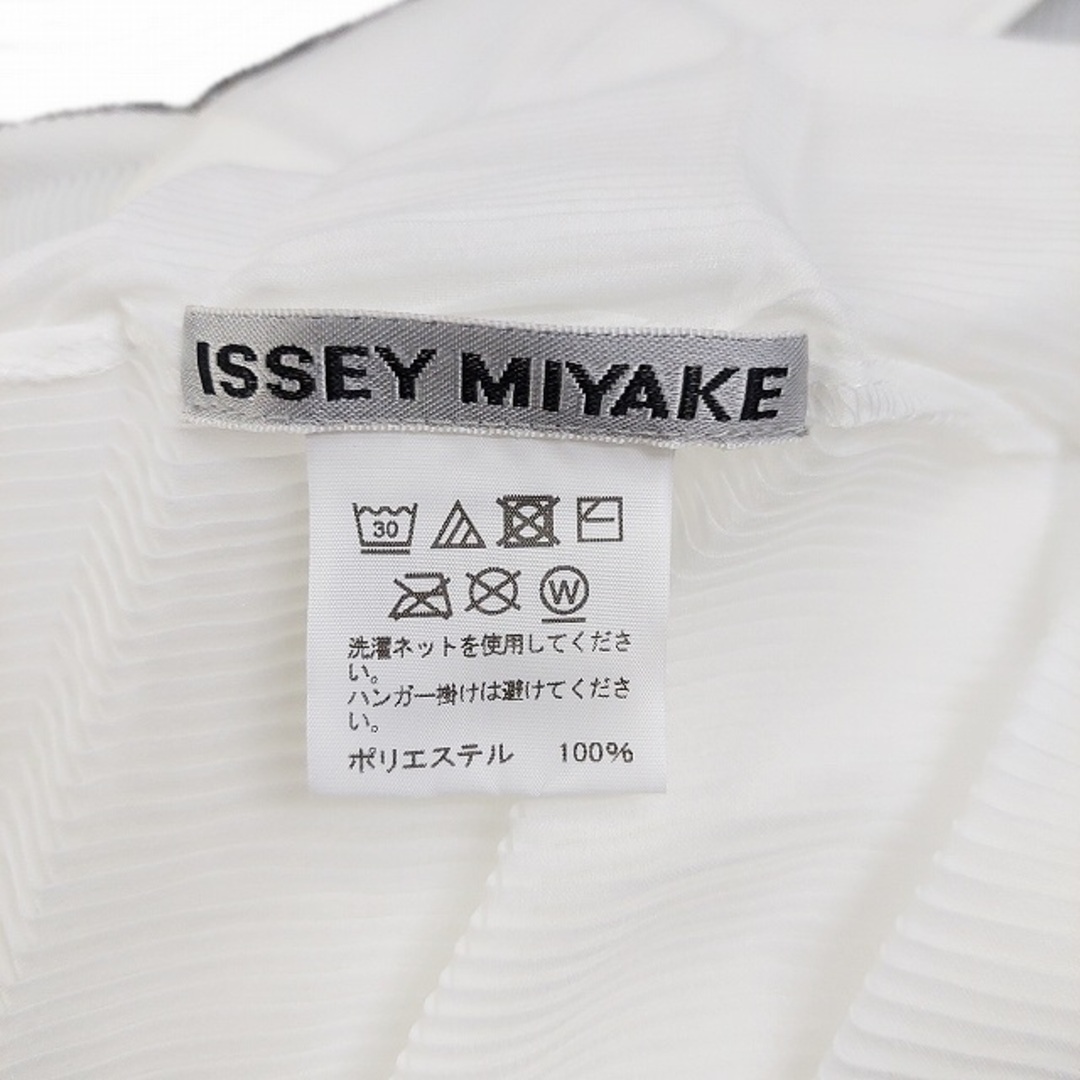 イッセイミヤケ ISSEY MIYAKE プリーツ シャツ ブラウス ホワイト