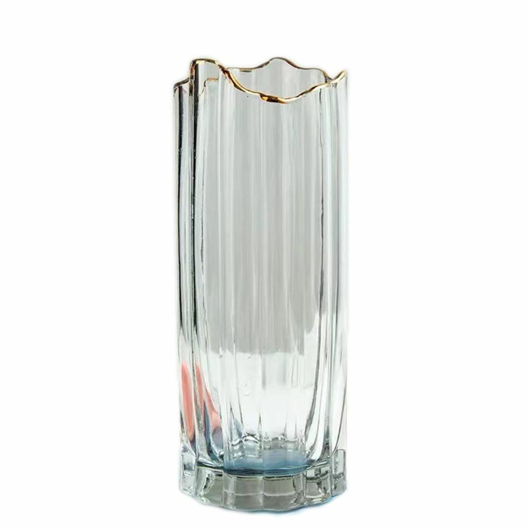 【色: 透明-高さ-30cm】AIVAR ガラスベース 花瓶ガラス 大 25cm
