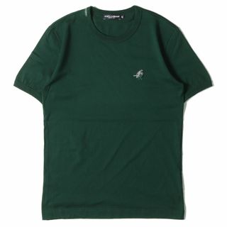 ドルチェアンドガッバーナ(DOLCE&GABBANA)のDOLCE&GABBANA ドルチェ&ガッバーナ Tシャツ 近年モデル ワンポイントビジューバード リンガーTシャツ G8FV4T/G7GKX リブトリム クルーネック ダークグリーン 44 イタリア製 トップス カットソー 半袖【メンズ】【中古】【新品同様】(Tシャツ/カットソー(半袖/袖なし))