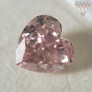 0.134 ct F. Int. Or. Pink SI2 天然 ピンク ダイヤ(リング(指輪))