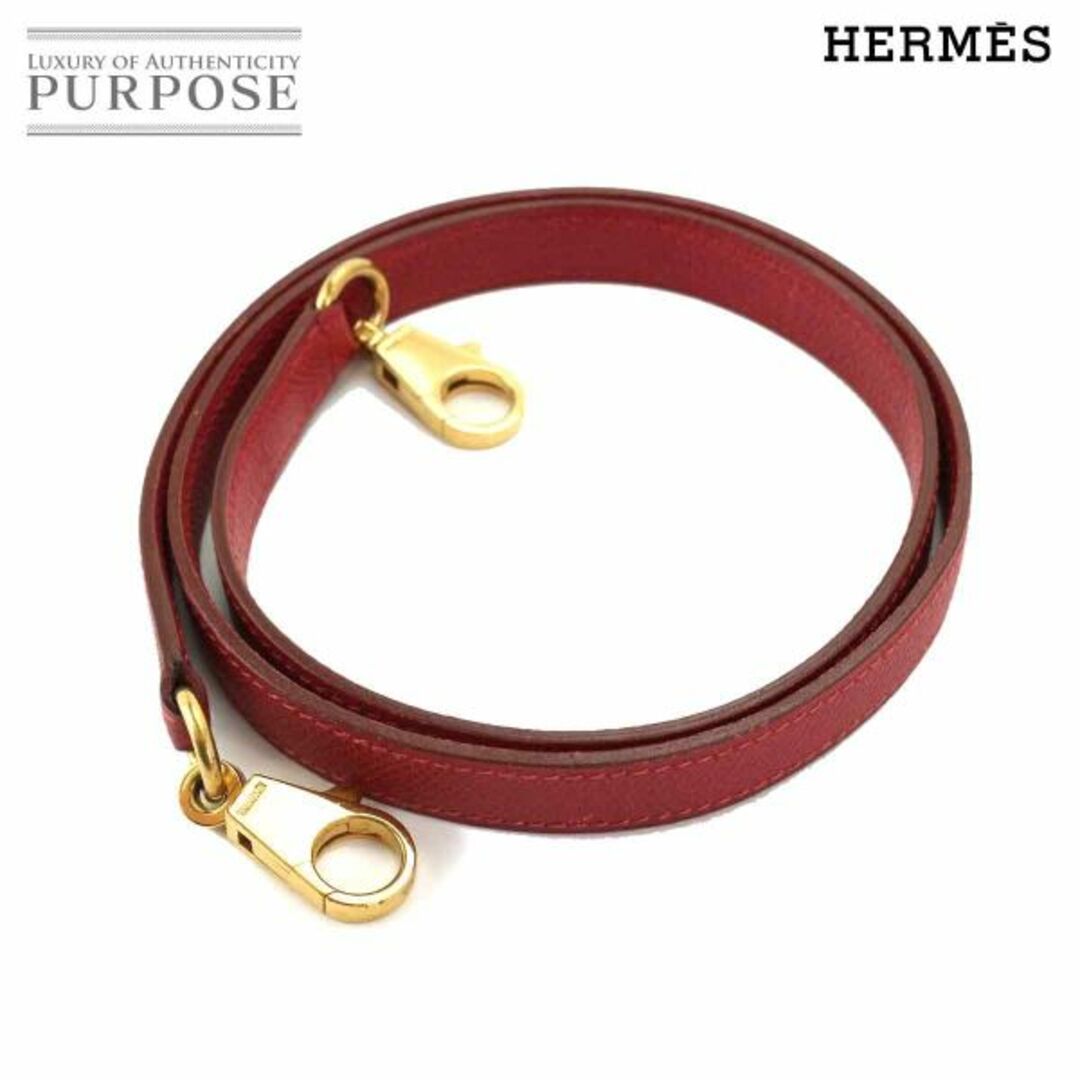 エルメス HERMES ショルダー ストラップ クシュベル レッド ゴールド 金具 VLP 90084720