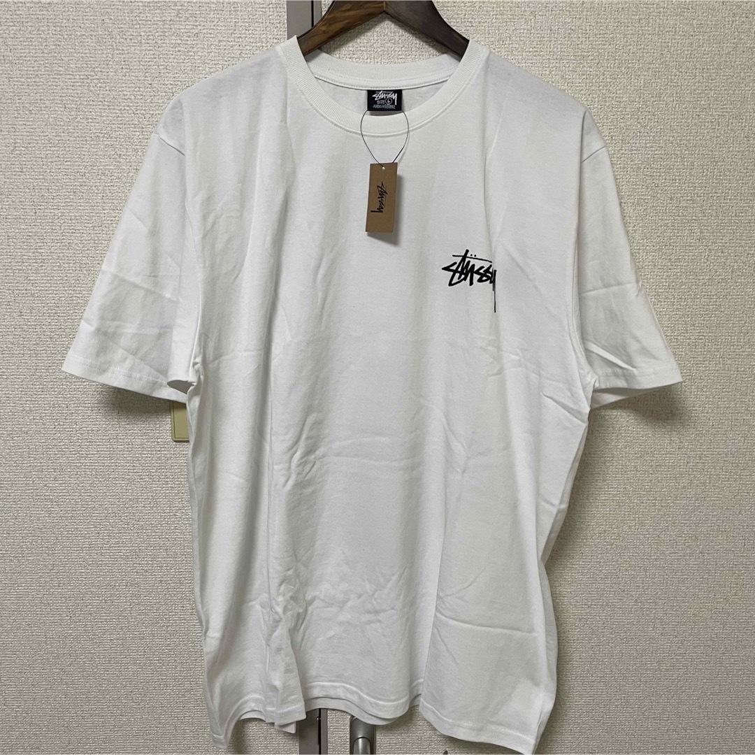 新品 未使用 ステューシー TEE ホワイト 白 半袖 Tシャツ L