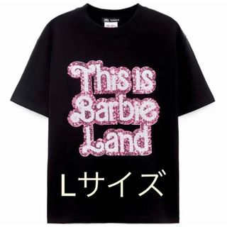 ザラ(ZARA)の【即完売品】ZARA×Barbie　ザラ　バービー　Tシャツ　ブラック　Lサイズ(Tシャツ(半袖/袖なし))