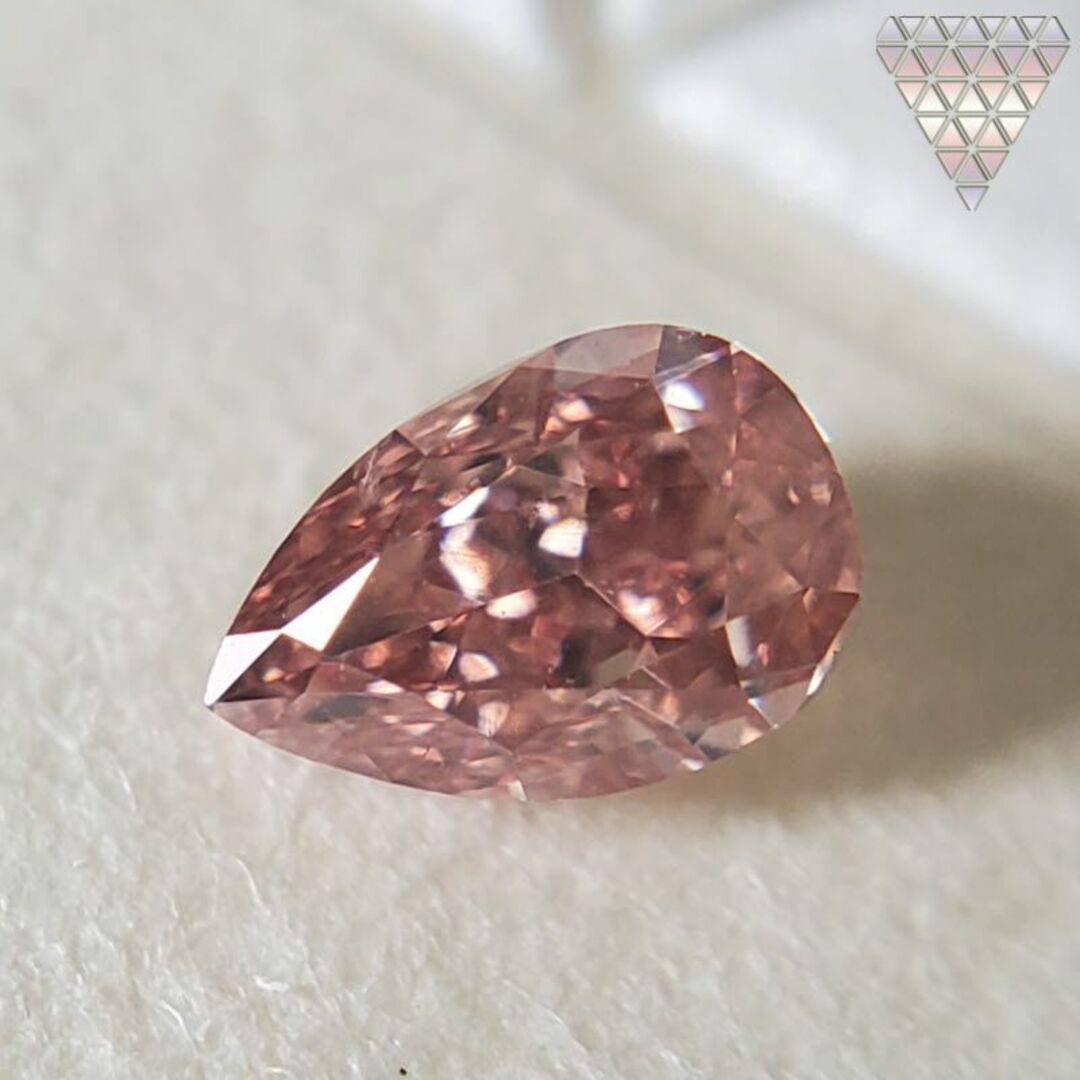 0.125 ct F. Int. Or. Pink SI1 天然 ピンク ダイヤ レディースのアクセサリー(リング(指輪))の商品写真