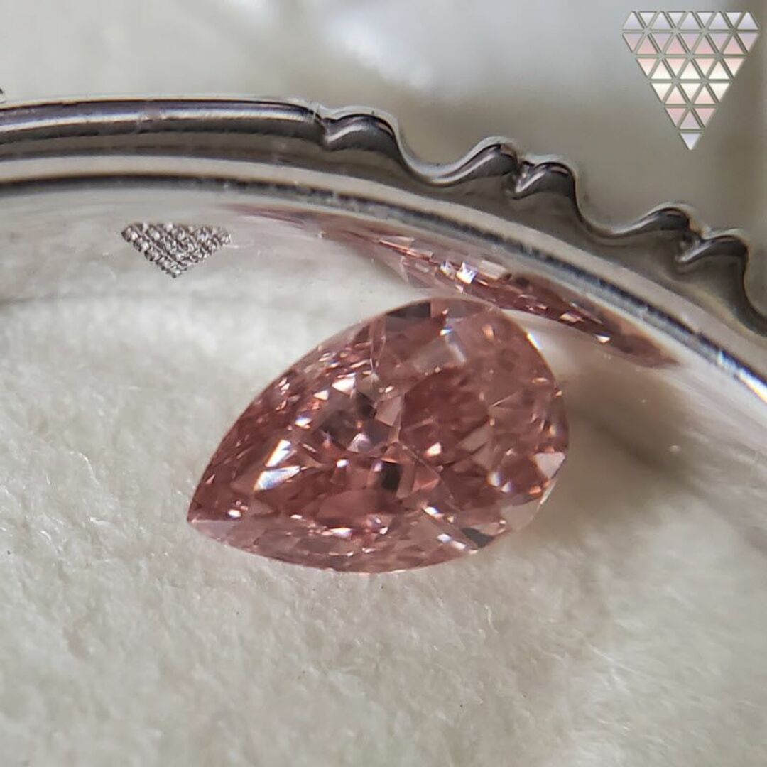 0.125 ct F. Int. Or. Pink SI1 天然 ピンク ダイヤ レディースのアクセサリー(リング(指輪))の商品写真