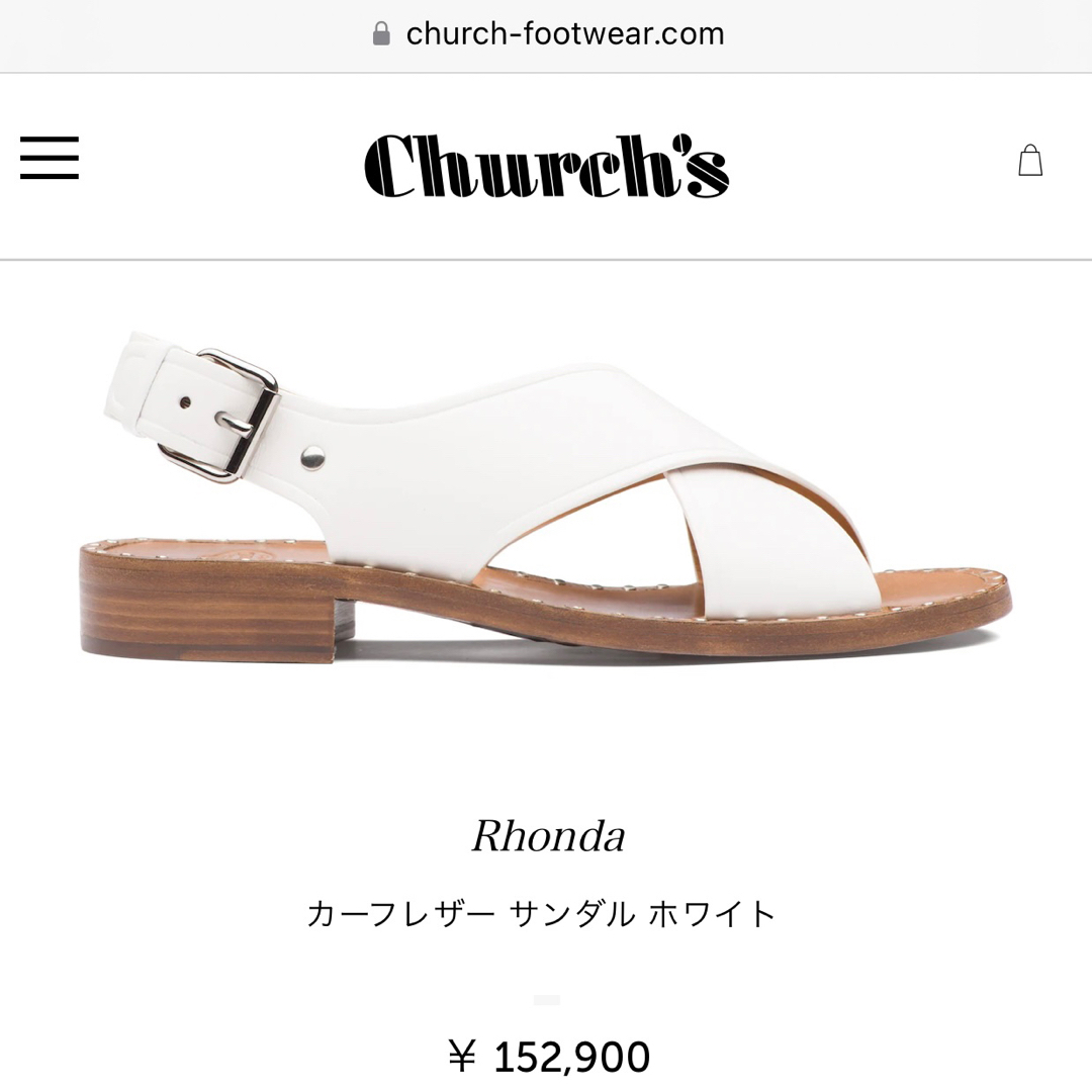Church's(チャーチ)の新品/国内正規品 Church's チャーチ ロンダ RHONDA サンダル レディースの靴/シューズ(サンダル)の商品写真