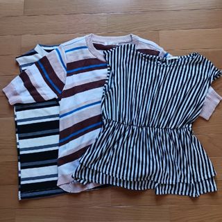 ボーダー　夏服　３枚セット(Tシャツ(半袖/袖なし))